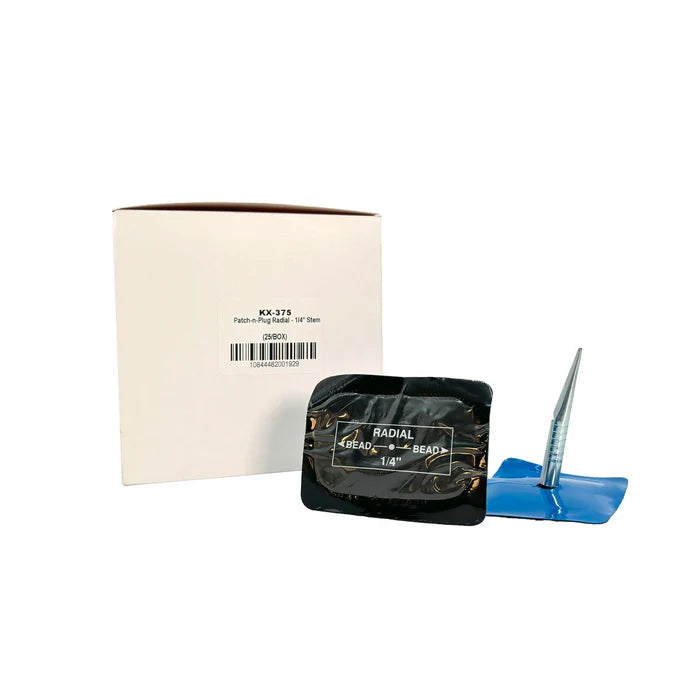 MT-RSR Kex 375 Combi-Unit, Reinforced, Quilled, 1/4" Stem, 1.3/4" x 3" Patch (25 bx) KEX-375
