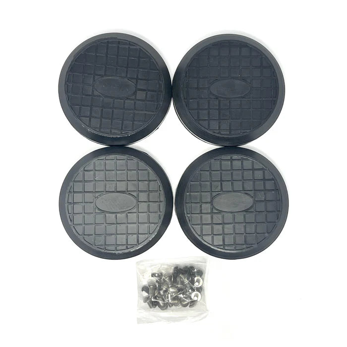 Round Slip-on Waffle Style W/Screws Rotary Rubber Pads 4PK