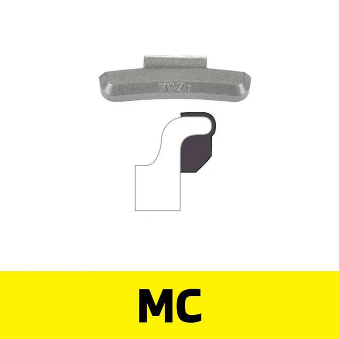 MT-RSR Zinc Clip-On Wheel Weights - MC Profile - 2.75 oz WW-Z-MC-275