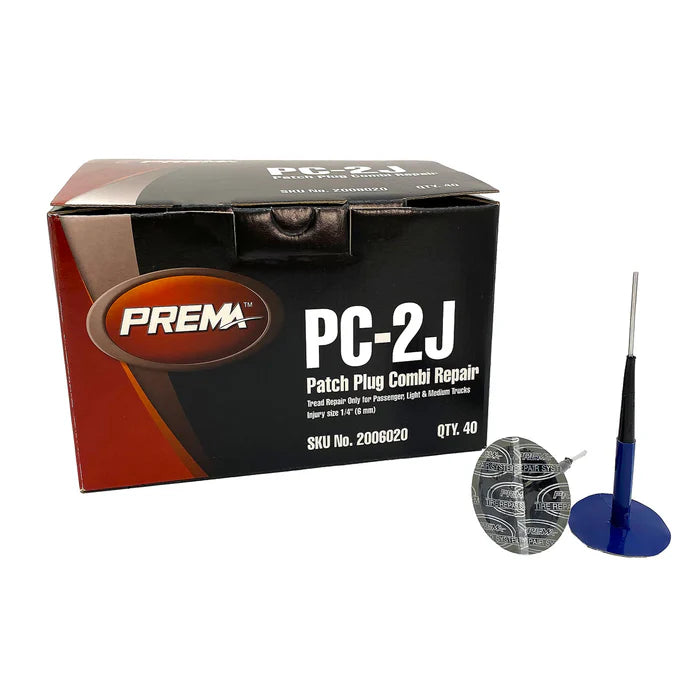 MT-RSR Prema PC-2J Combi-Unit, Universal, Lead Wire, 1/4" Injury, 1.7/8" RD Patch (40 bx) PRE-PC-2J