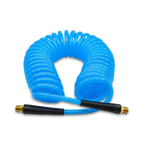 MT-RSR Avagard Air Hose - 1/4" x 15' - 1/4" MPT - Coiled Poly Air Hose PUBR1415