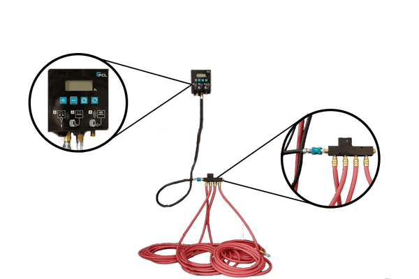 MT-RSR PCL ACCURA QUBE - (4) 25’ Hoses, Single Lock-On Chuck, 110V PCL-QUBE4