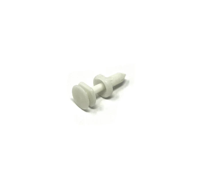 MT-RSR White Nylon Door Push Retainer Clip - 1/4" Hole Size 11/16" Stem Length (Pack of 50) RC-642-50