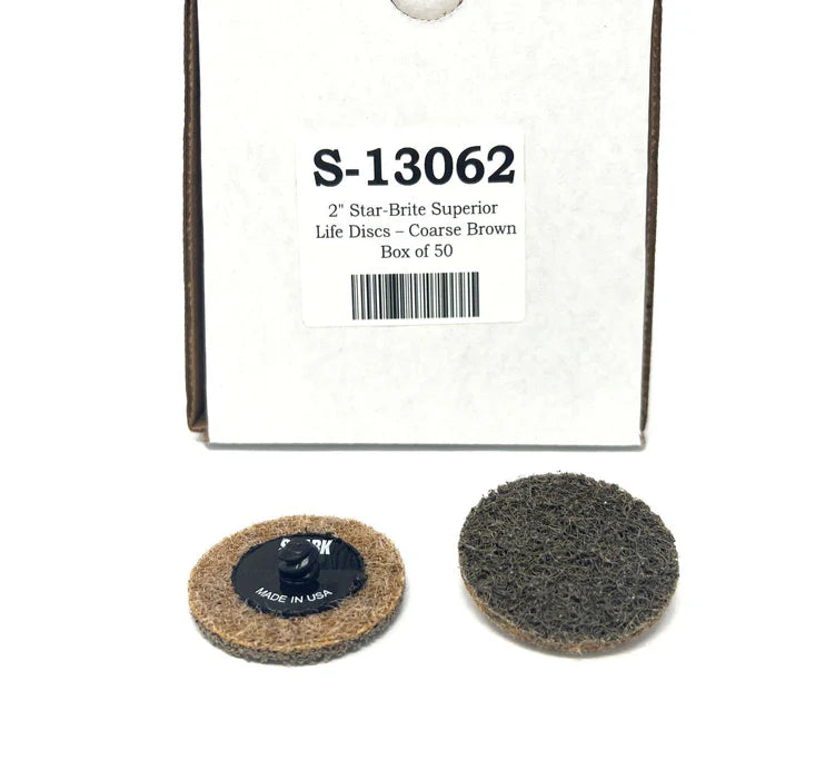 MT-RSR 2" Star-Brite Superior Life Discs; Coarse Brown (Pack of 50) S-13062