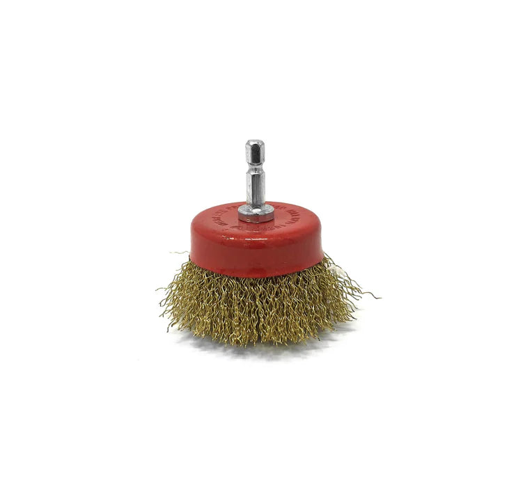 MT-RSR 3" Wire Cup Brush, 1/4in. Shaft, 10,000 RPM S-14033R