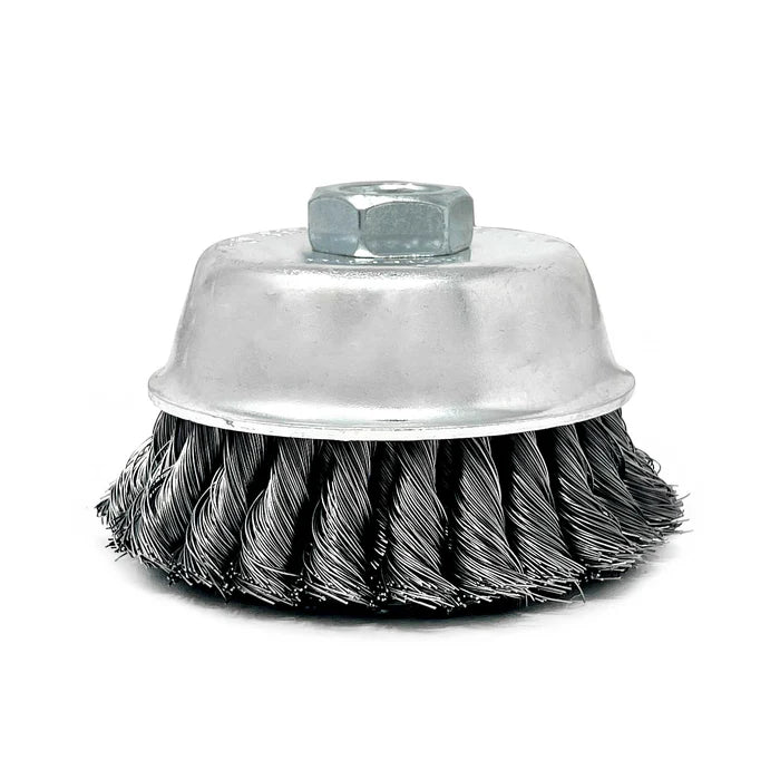 MT-RSR Double Row Knotted Wire Cup Brush - 4", 9,000 RPM S-14049