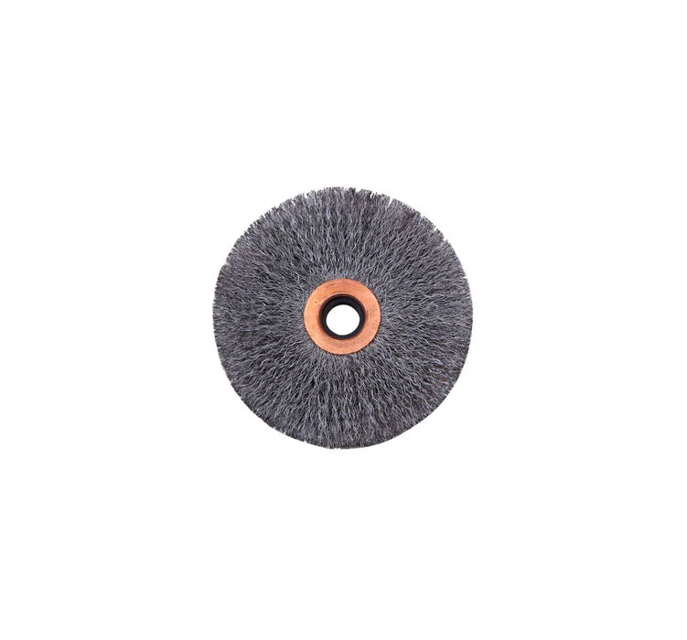 MT-RSR 3” (75mm) Crimped Wire Wheel 3” 5/8” Face X 1/2″ Arbor Hole Fine .008 Wire S-14163