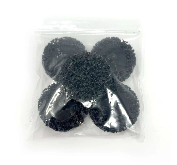 MT-RSR 5PK 3” Black Strip-Brite pads with Twist to lock backing S-6305