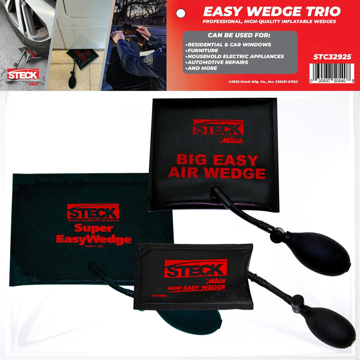 Steck Pro-Grade EasyWedge Inflatable Air Wedge Pump Bag 3Pk STC32925