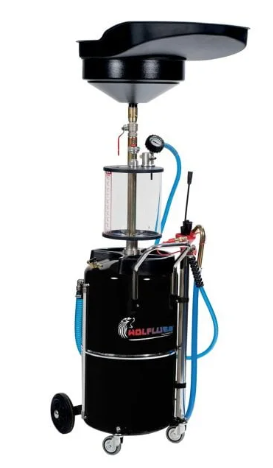 Wolflube Air Operated Oil Suction and Drain Unit – 23.8 gal Capacity – with Pre-chamber and Recovery Basin