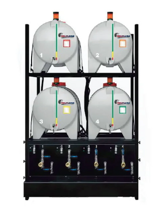 Wolflube  Oil Rack Storage System – Standard – 4 Tanks – in Polyethylene