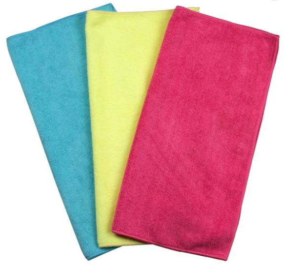 Wolflube Microfiber Cleaning Cloth – Pack with 3 pcs – 80% Polyester 20% Polyamide – 16″ x 16″ – Case with 10