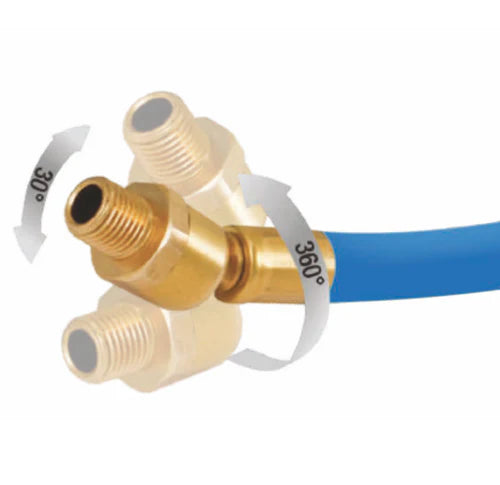 MT-RSR Blu-Bird Air Whip Hose - 1/4" MNPT Swivel x 1/4" FNPT Revolving - 5' Long BBSR3805