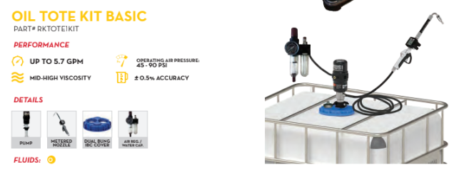 PIUSI TOTE OIL KIT BASIC RKTOTE1KIT