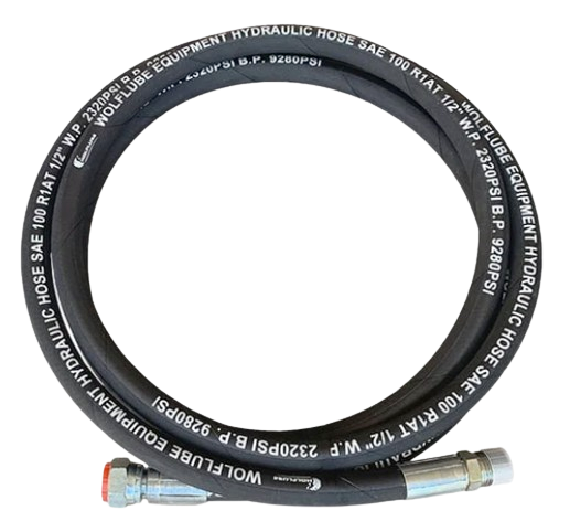 Wolflube Hose Hydraulic R1 – For Oil – 2320 PSI W.P – 1/2” – 30′ – M1/2” x F1/2” 251103