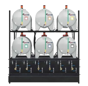 Wolflube Oil Rack Storage System – Standard – 6 Tanks – in Polyethylene