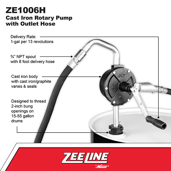 Zeeline ZE1006H - Cast Iron Rotary Pump