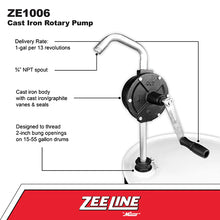 Load image into Gallery viewer, Zeeline ZE1006 - Cast Iron Rotary Pump