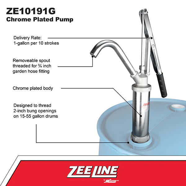 Zeeline ZE10191G - Chrome Plated Pump