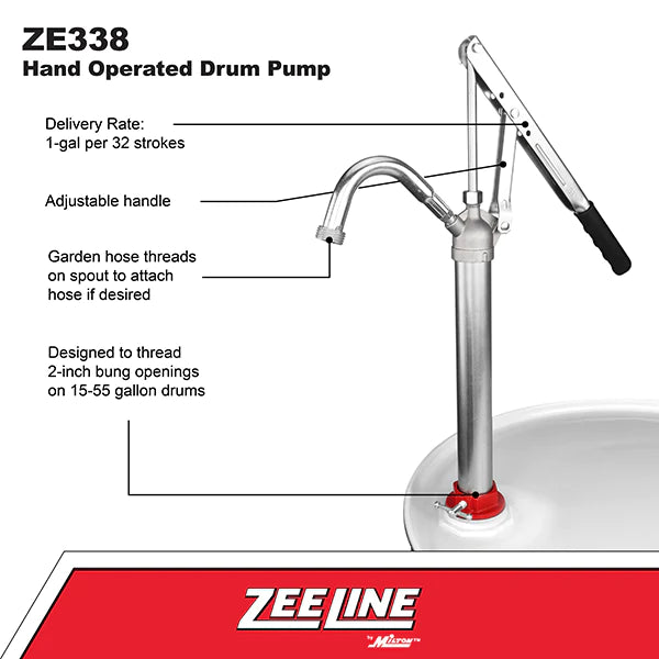 Zeeline ZE338 - Hand Operated Drum Pump