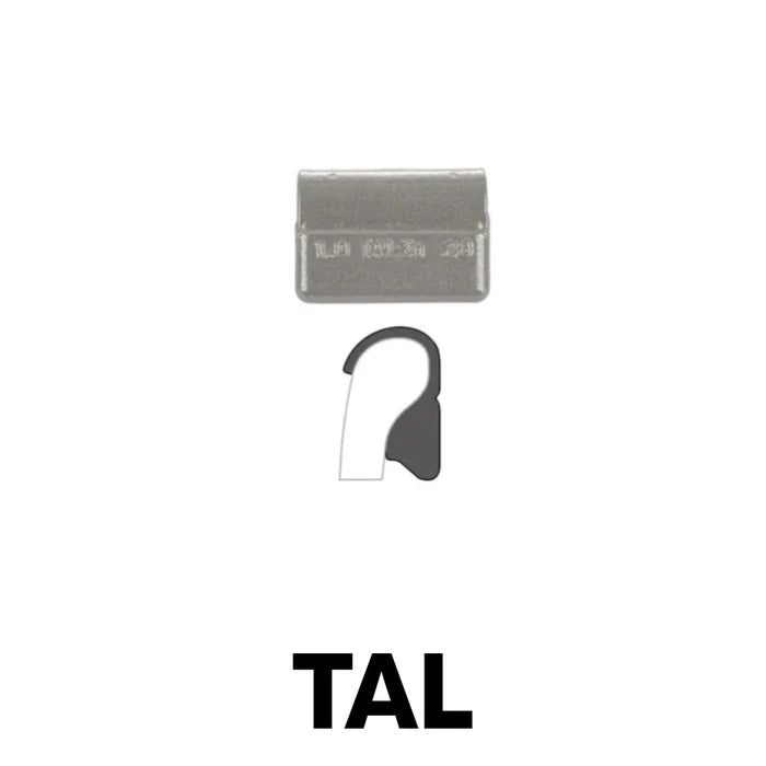 MT-RSR Zinc Clip-On Wheel Weights - TAL Profile - 6 oz - Heavy Duty WW-Z-TAL-600