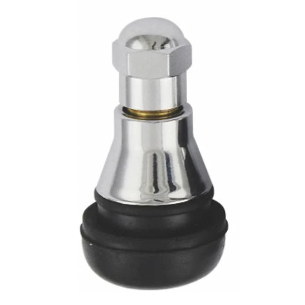 MT-RSR TR412AC - Snap-In Chrome Sleeve Tire Valve - 0.88" Height - 500pk REM-TR412C-500