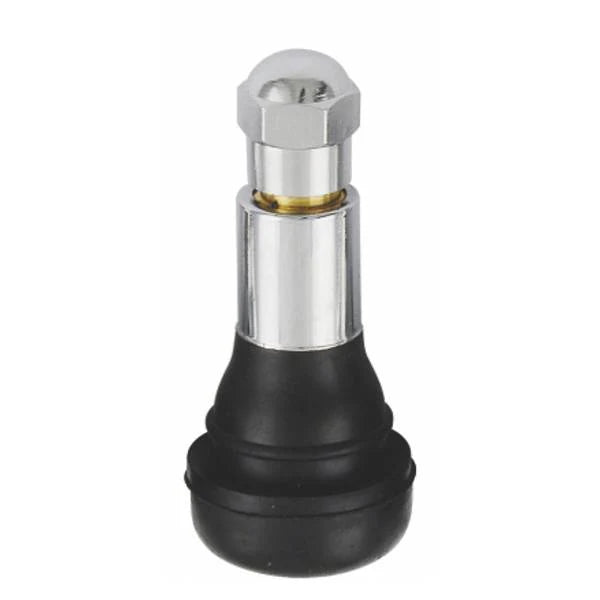 MT-RSR TR413AC - Snap-In Chrome Sleeve Tire Valve - 1.25" Height - 500pk REM-TR413C-500