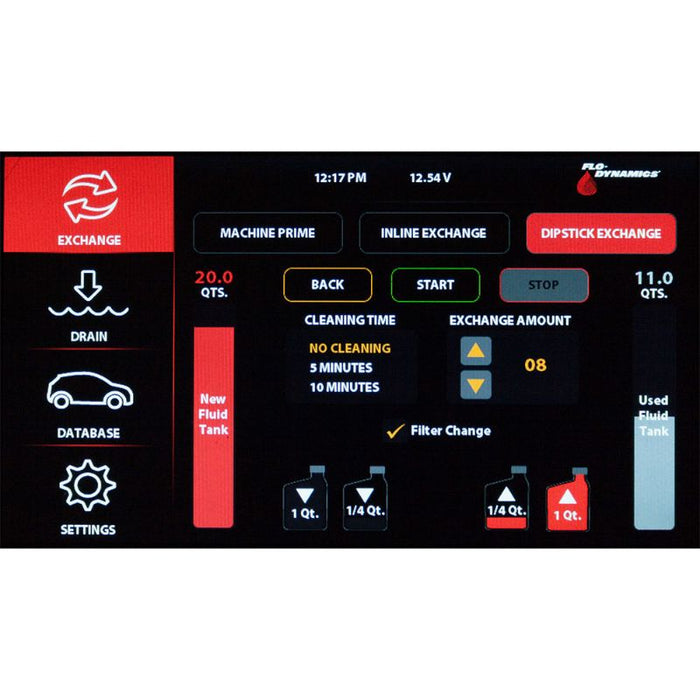 Flo Dynamics ATF Inline & Dipstick Exchanger w/ Touch Screen 40400055