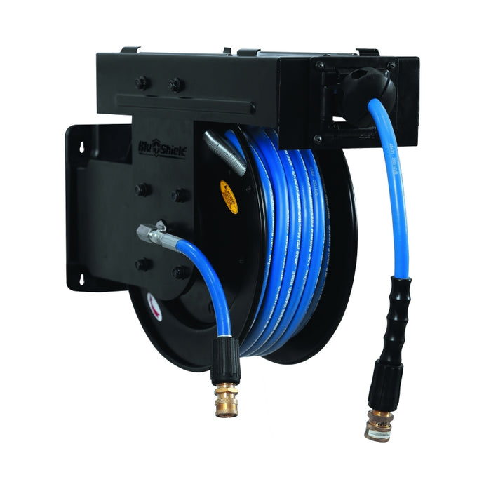 BluBird Blu Shield Pressure washer small wide reel 1/4" X 50' + 15' Inlet Hose. TTPWRHB1450