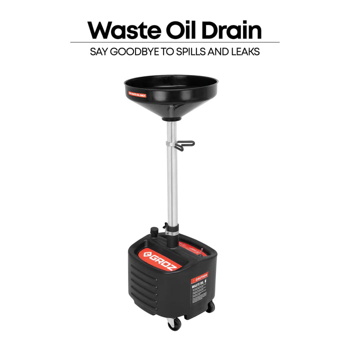 Groz Waste Oil Drain Pan, 8 Gallon Capacity 44605