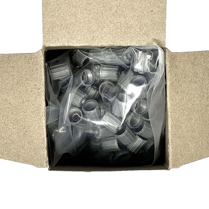 MT-RSR Gray Plastic TPMS Valve Cap with Red Silicone Seal Pack of 100 X17492T1