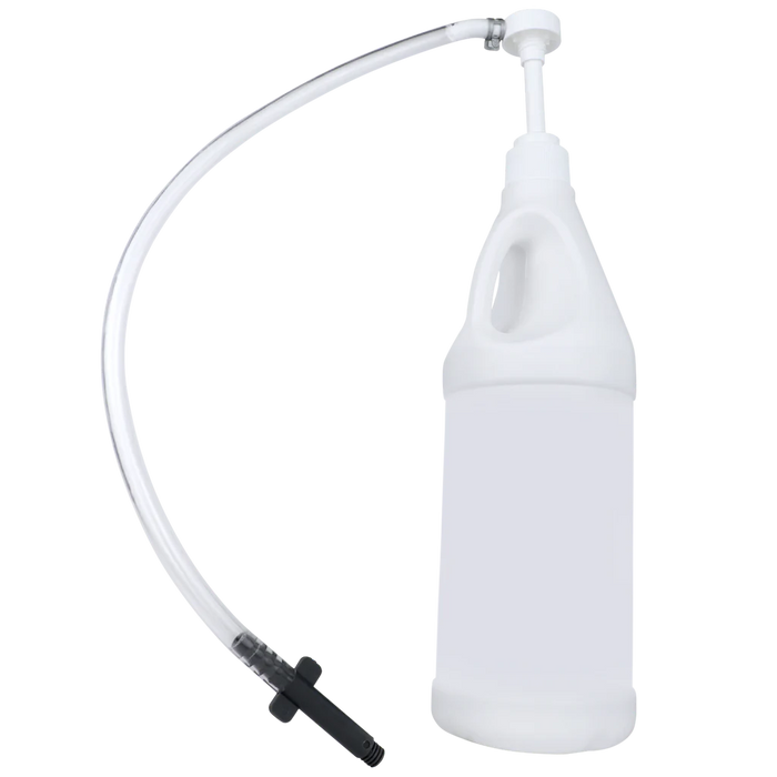 Zeeline ZE1021 – Hand Pump For Quart Bottles With Plastic Hands-Free Adapter (28mm Neck).