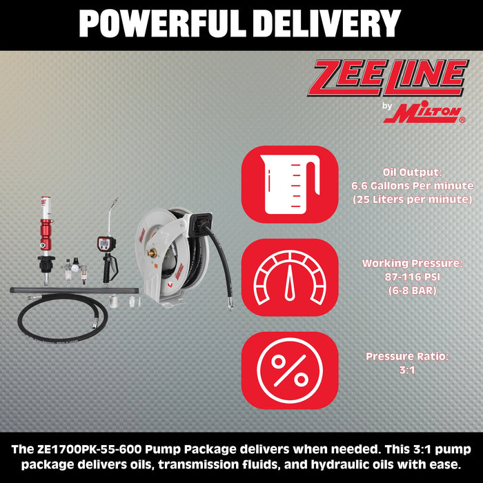 Samson Cv Valve Zeeline by Milton® ZE1700PK-55-600 3:1 Premium Series Pump Kit for 55 ...