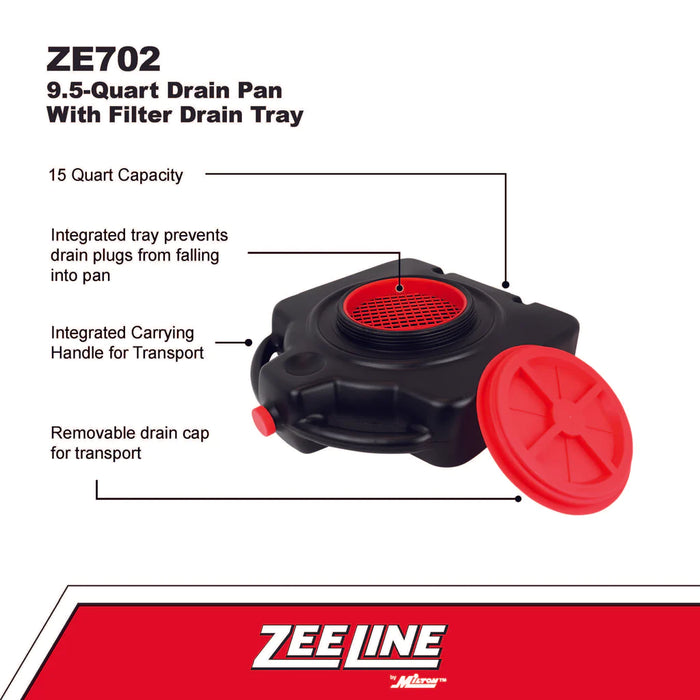 Zeeline ZE700 – 15-Quart Drain Pan W/ Filter Drain Screen