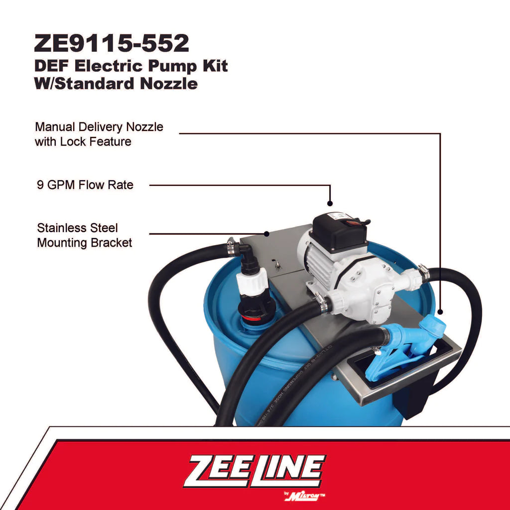 Zeeline ZE9115-552 - DEF Electric Pump Kit W/Standard Nozzle