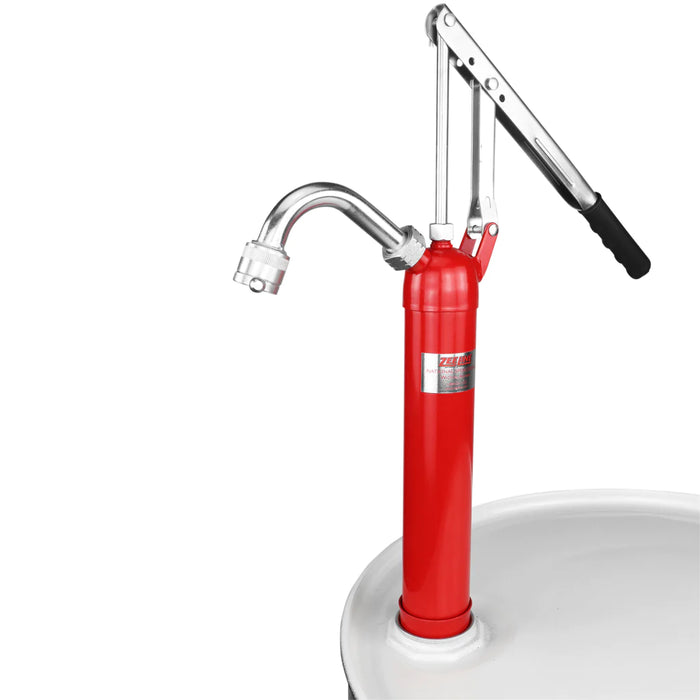 Zeeline ZED-S1 - Hand Operated Lever Drum Pump, All Steel Body With Non-Drip Spout (1 Gallon Per 9 Strokes)