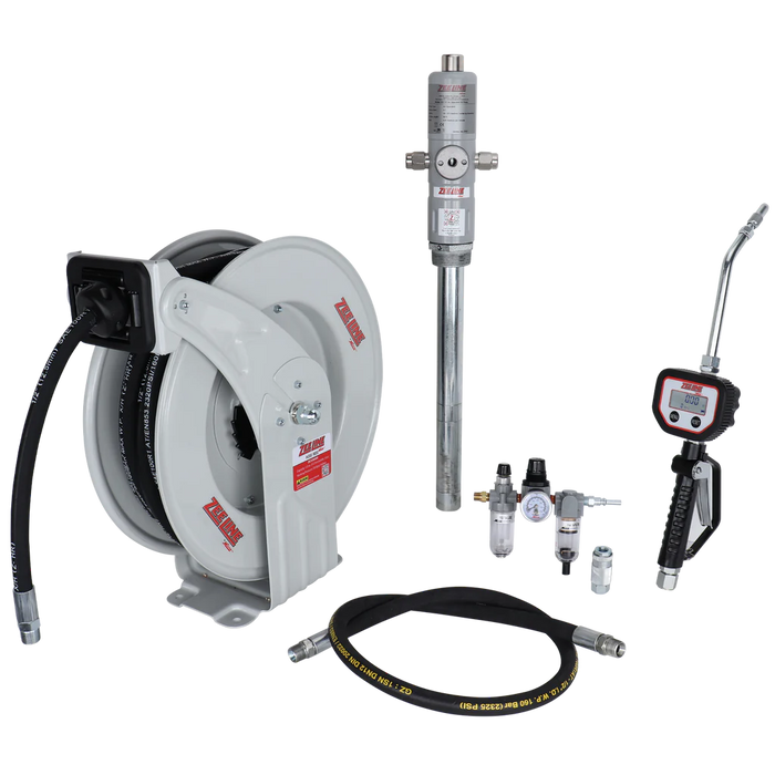 Zeeline ZEPKG-HFB1 – 3:1 High Flow Pump Package W/Digital Dispensing Nozzle And 50 Ft. Reel