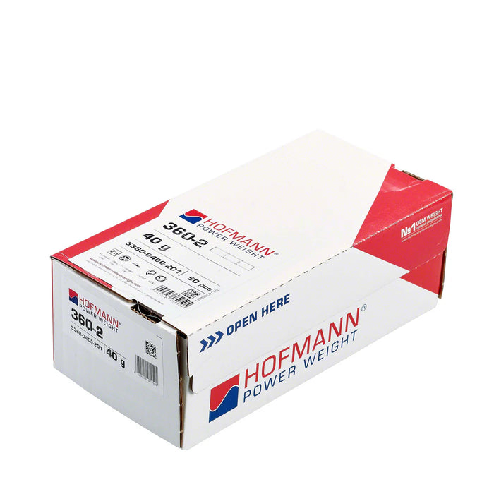 MT-RSR Adhesive Wheel Weight - HPW Type 360 - 40g - Box of 50 WW-WG-360-40
