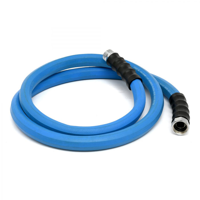 BluBird AG-Lite 100% Premium Rubber Water Lead In Hose, 3/4" X 6', 3/4" Male and Female GHT Fittings. 500 PSI Burst Rating. Includes Extra Washer and Bend Restrictor. 2 Pack AL3406-2pk