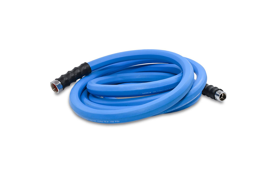 BluBird AG-Lite 100% Premium Rubber Water Lead In Hose, 3/4" X 15', 3/4" Male and Female GHT Fittings. 500 PSI Burst Rating. Includes Extra Washer and Bend Restrictor. 2 Pack AL3415-2pk