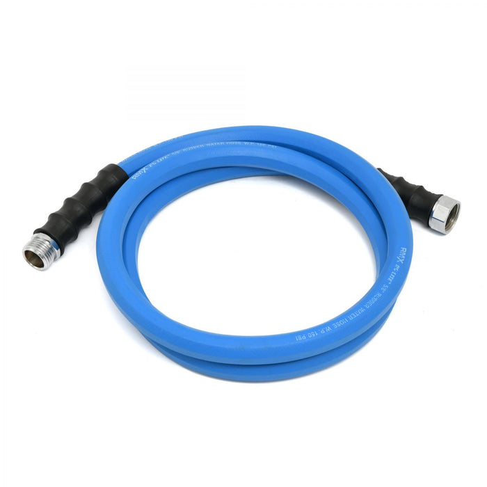 BluBird AG-Lite 100% Premium Rubber Water Lead In Hose, 5/8" X 6', 3/4" Male and Female GHT Fittings. 500 PSI Burst Rating. Includes Extra Washer and Bend Restrictor. 2 Pack AL5806-2pk