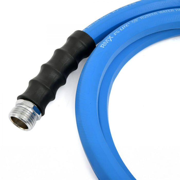 BluBird AG-Lite 100% Premium Rubber Water Lead In Hose, 5/8" X 6', 3/4" Male and Female GHT Fittings. 500 PSI Burst Rating. Includes Extra Washer and Bend Restrictor. 2 Pack AL5806-2pk