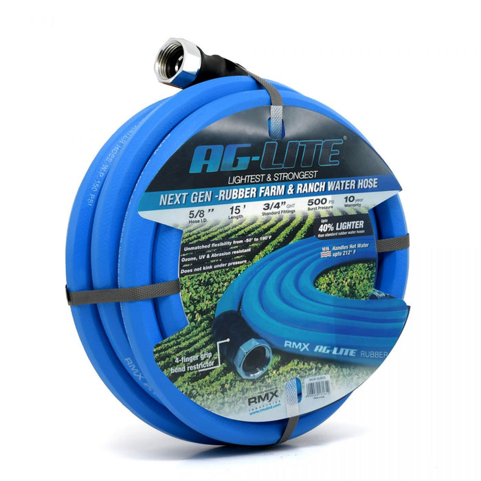 AL5815 AG-Lite Rubber Water Hose Assembly 5/8" x 15' AL5815