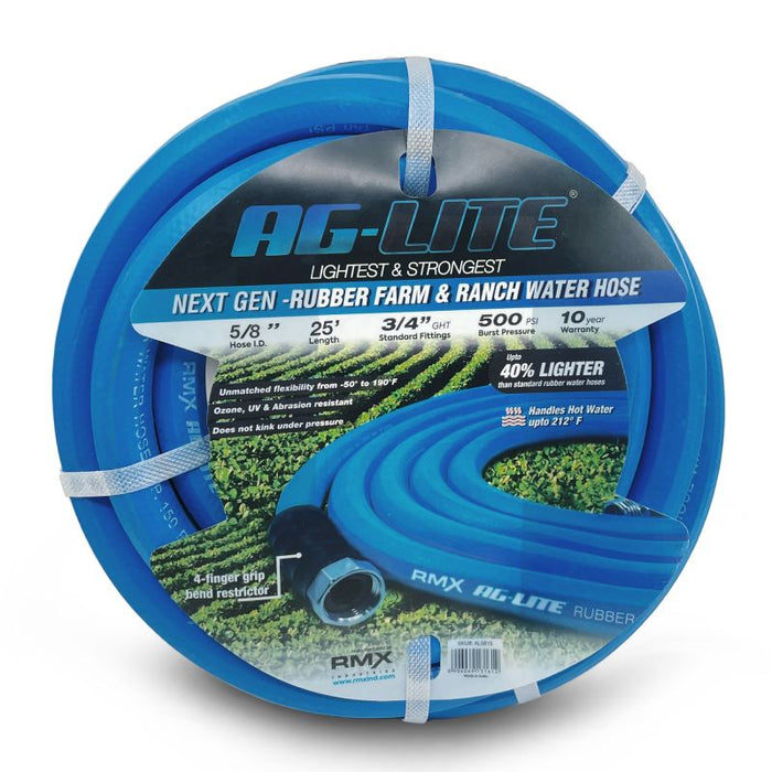 BluBird AG-Lite Rubber Water Hose Assembly 5/8" x 25' AL5825