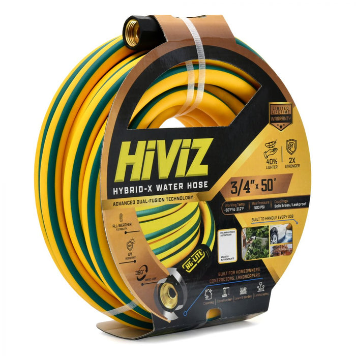 BluBird Ag-Lite High-Viz Hybrid Water Hose 3/4" x 50' - Yellow ALHYW3450-HV