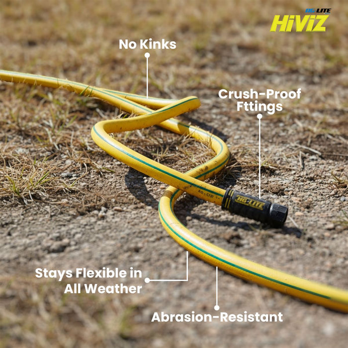 BluBird Ag-Lite High-Viz Hybrid Water Hose 5/8" x 50' - Yellow ALHYW5850-HV