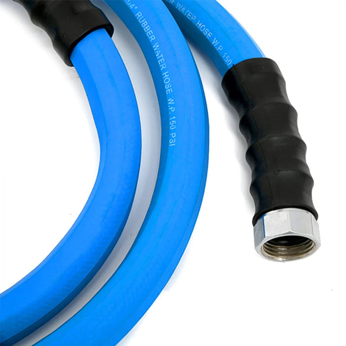 BluBird AG-Lite 100% Premium Rubber Water Lead In Hose, 1" X 6', 3/4" Male and Female GHT Fittings. 500 PSI Burst Rating. Includes Extra Washer and Bend Restrictor. 2 Pack ALONE06-2pk