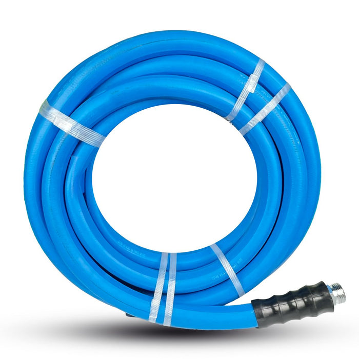 BluBird AG-Lite 100% Premium Rubber Water Lead In Hose, 1" X 15', 3/4" Male and Female GHT Fittings. 500 PSI Burst Rating. Includes Extra Washer and Bend Restrictor. 2 Pack ALONE15-2pk