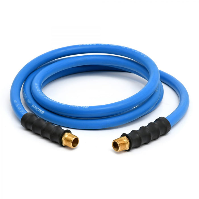 BluBird Rubber Air Hose Assembly 1/2" X 10'- 1/2" Male-NPT, 300 PSI, EPDM, 2 Pack BB1210-2pk