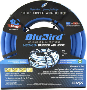 BluBird Rubber Air Hose Assembly 1/2" x 50' BB1250